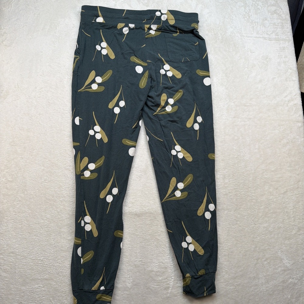 Lates By Kate Modal Pajama Set Women's Medium Olive Botanical Jogger Lounge‎ - Picture 14 of 16